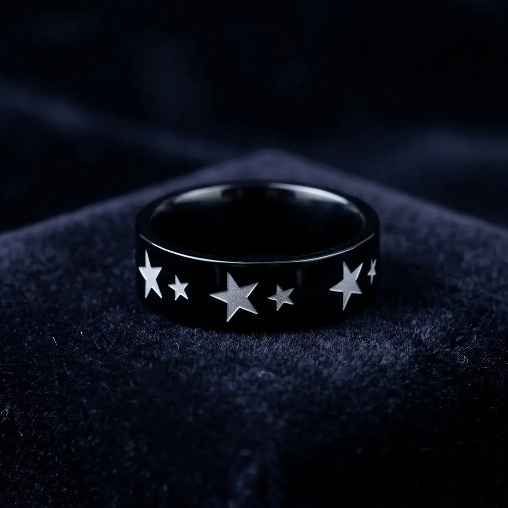 BLACK STARS RING