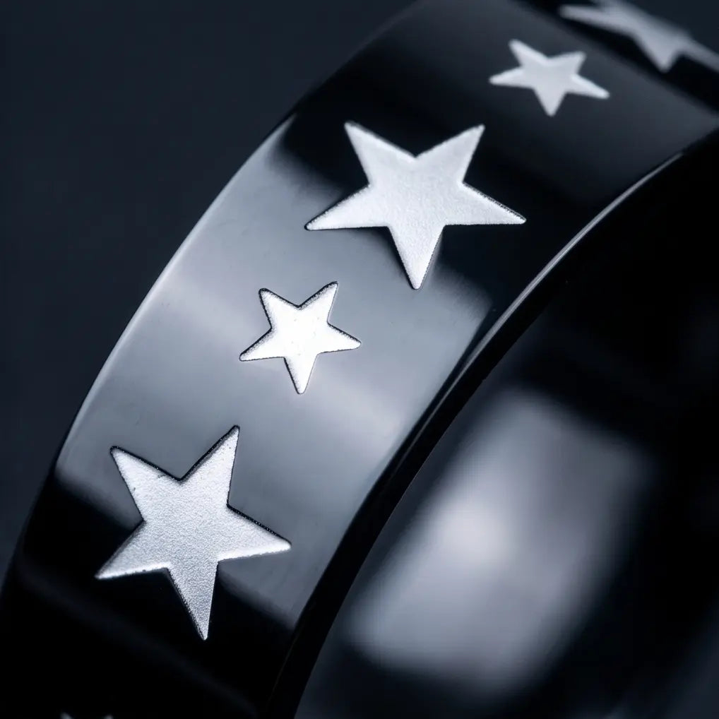 BLACK STARS RING