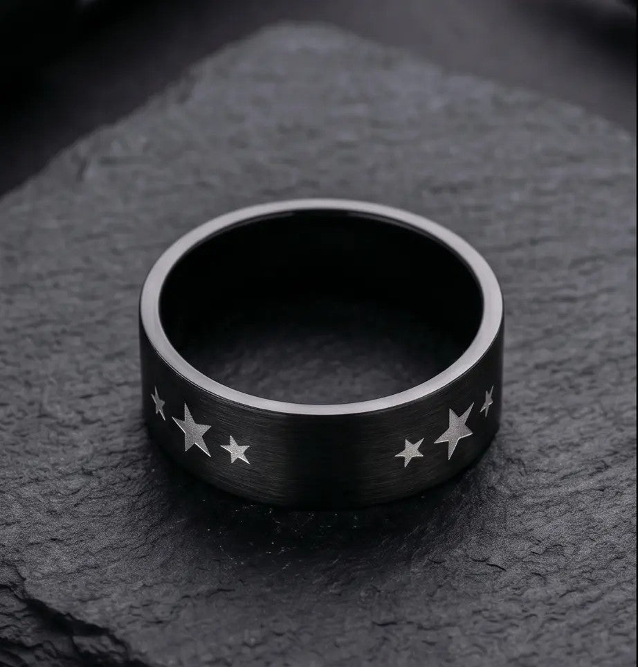 BLACK STARS RING