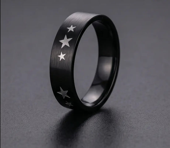 BLACK STARS RING