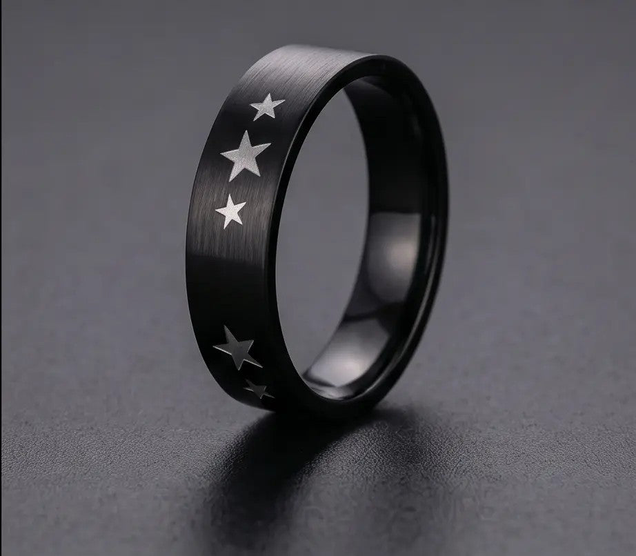 BLACK STARS RING