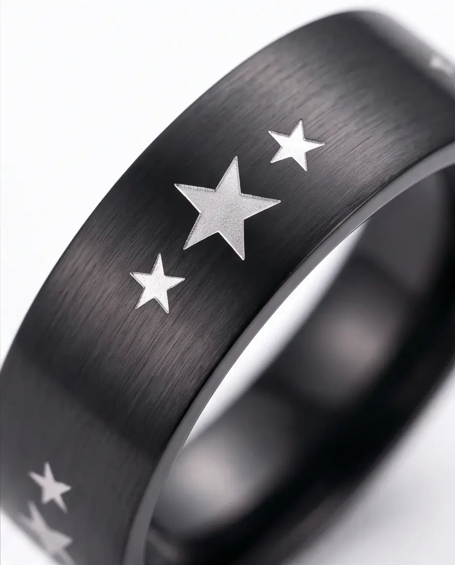 BLACK STARS RING